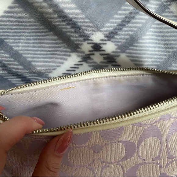 Coach 8K01 Lavender Signature Canvas Demi Shoulder Bag - Picture 9 of 11
